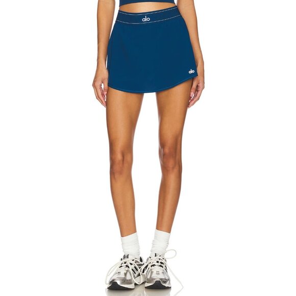 ALO Yoga Match Point Tennis Skirt in Eclipse Blue - Picture 2 of 6